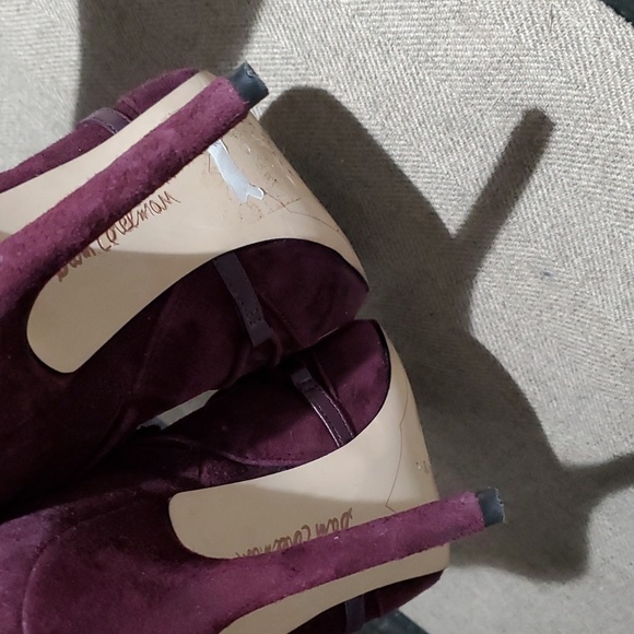 SAM EDELMAN ASHER SUEDE PEEP TOE HEELS SIZE 9 4 INCH HEELS GLADIATOR - Picture 8 of 13